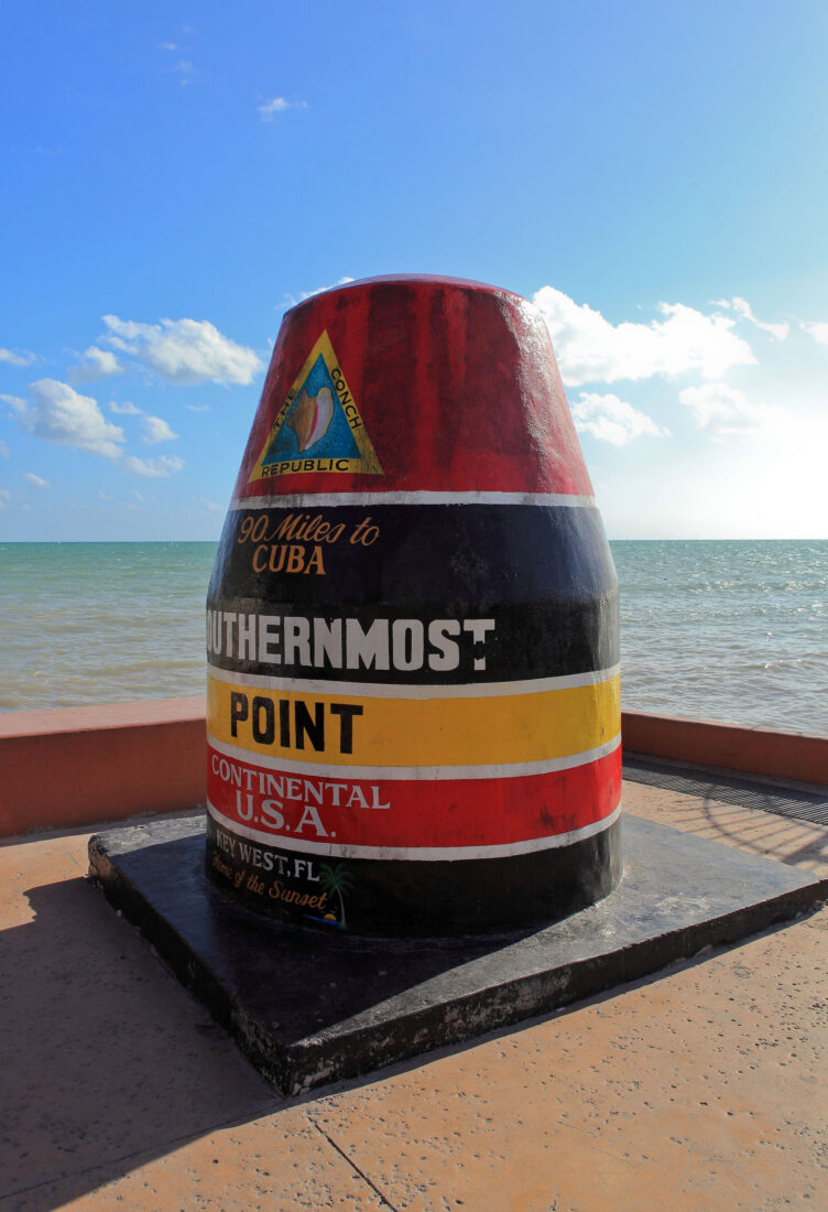 The original Southernmost Point Buoy.