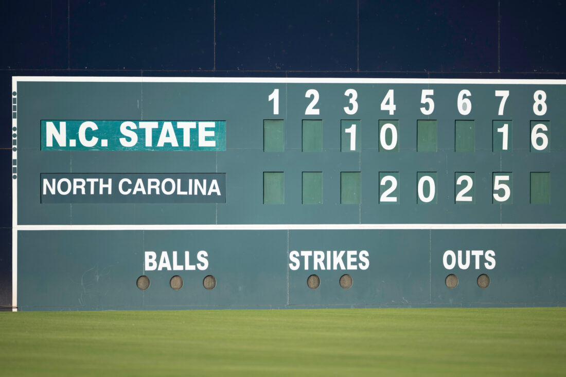 A manual scoreboard