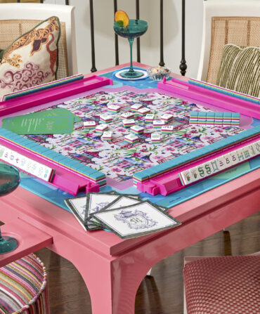 A mahjong set