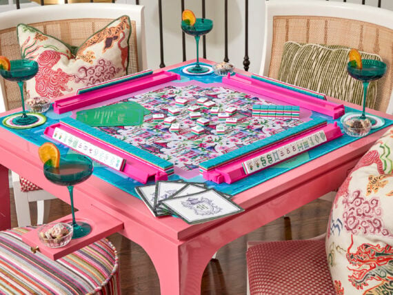 A mahjong set