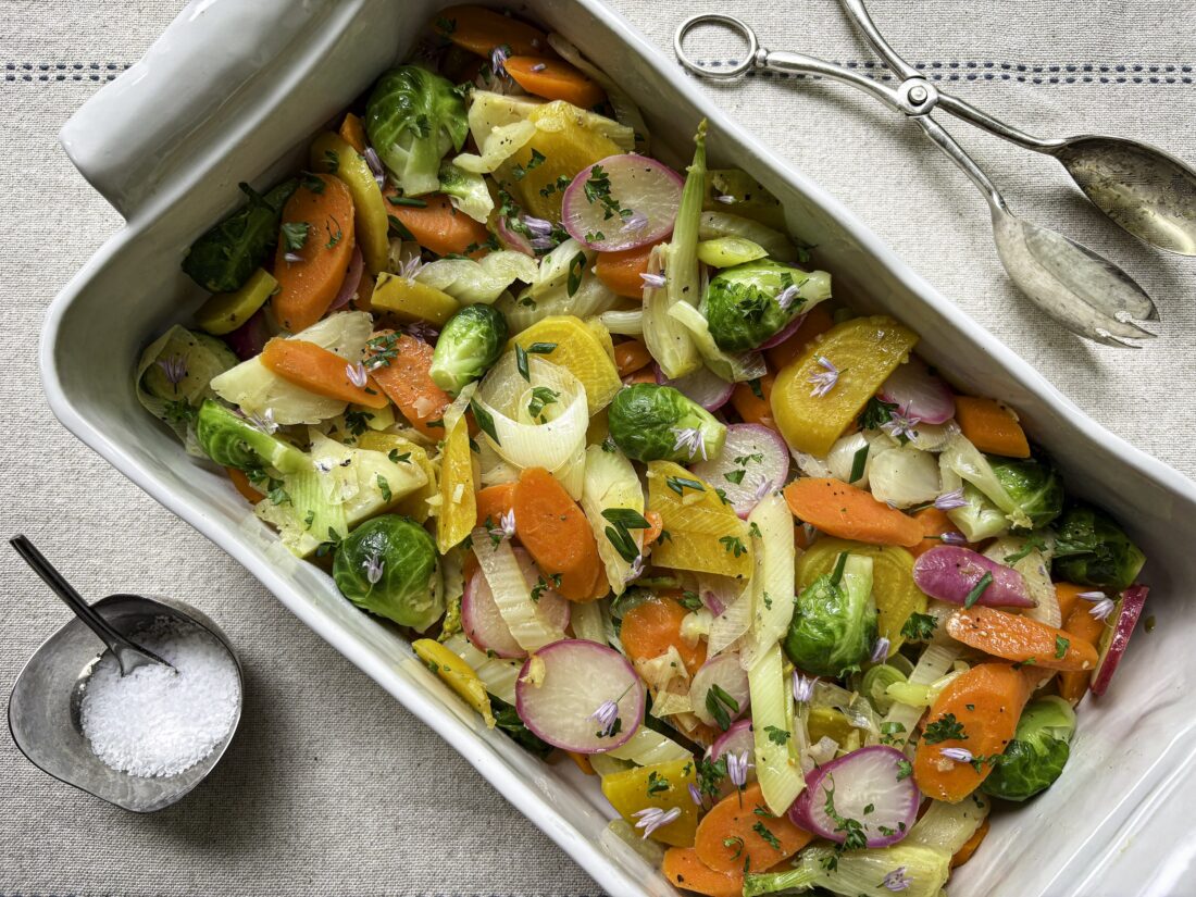 Vegetables in a pan