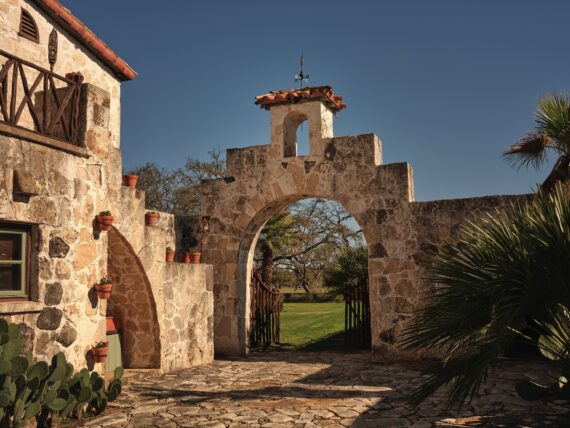 A Texas ranch with a stone exterior