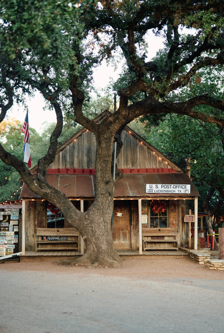 An old post office under a tree