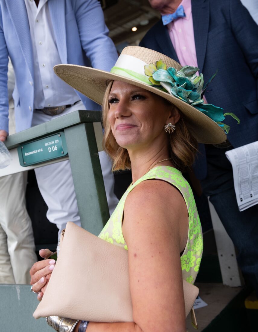 woman wearing a hat at the Kentucky Derby