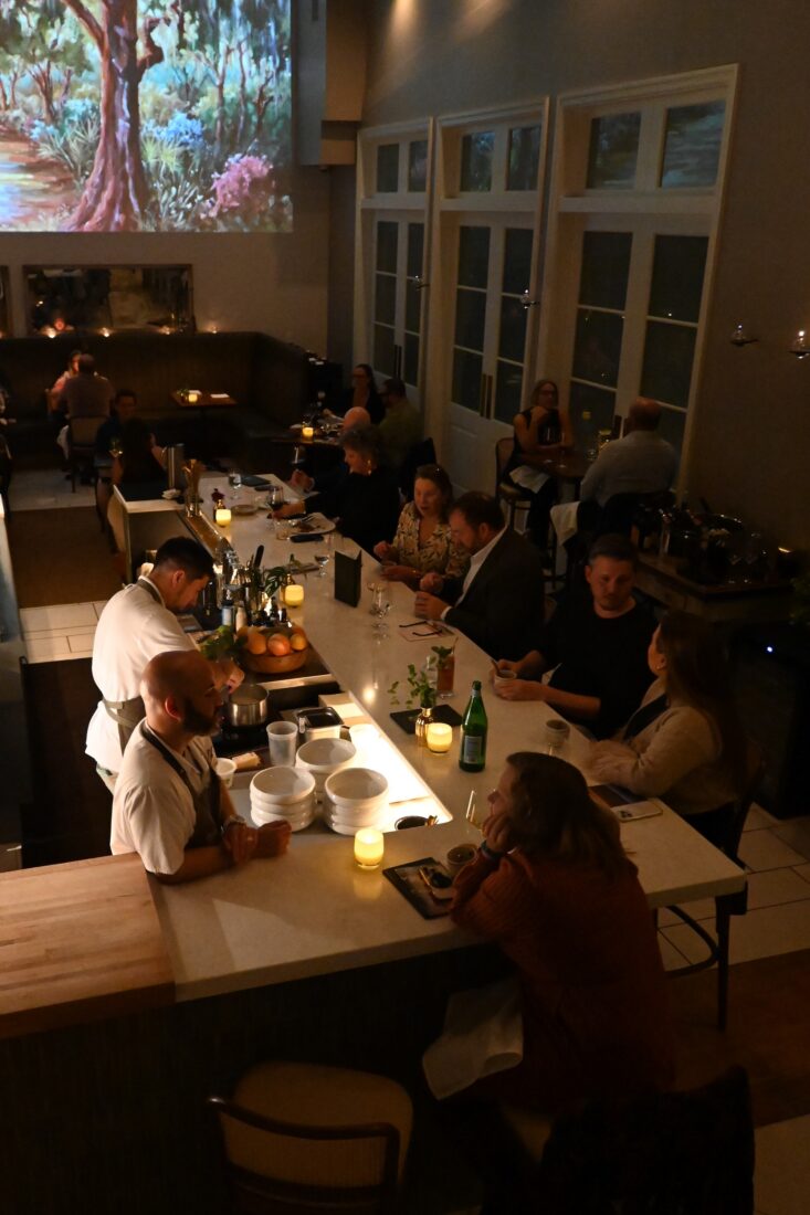 a bar in a restaurant