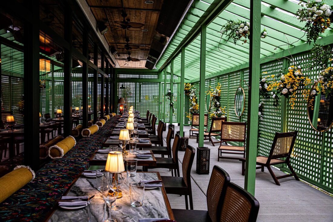 An outdoor patio