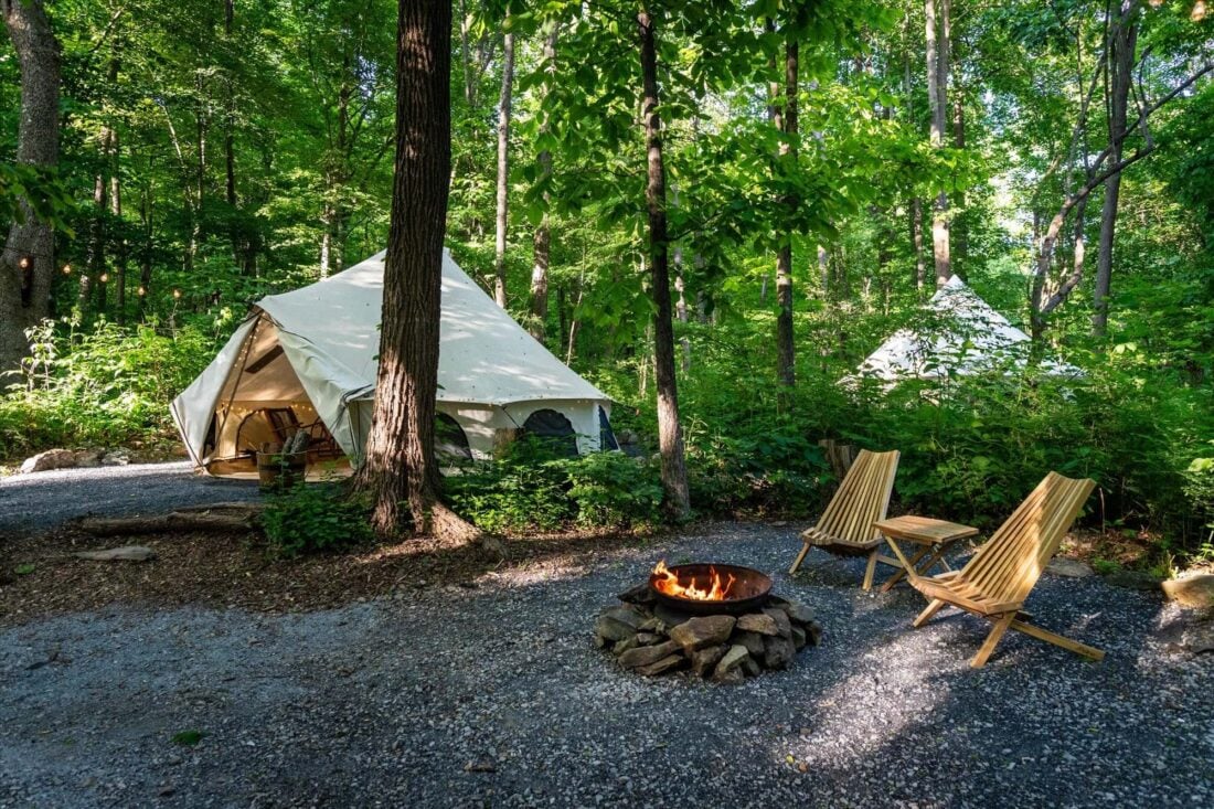 image of a campsite at the lodge