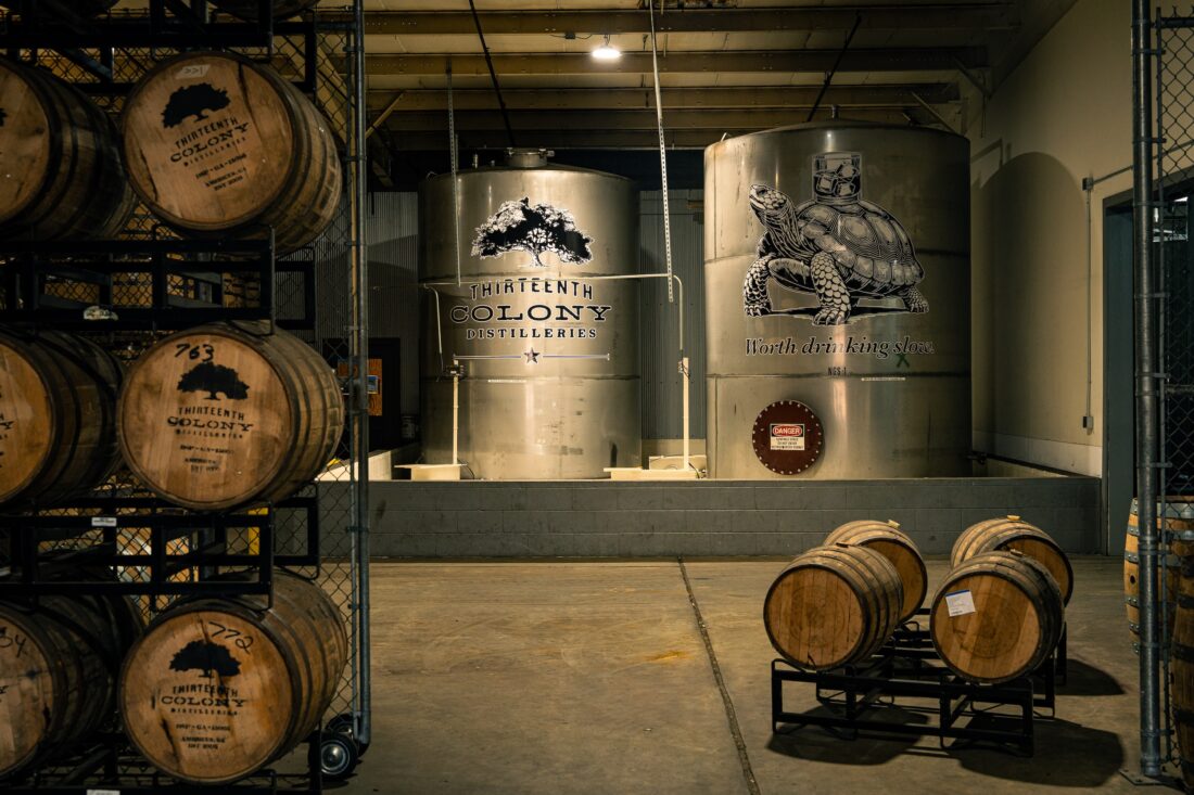 A distillery interior