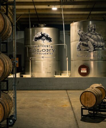 A distillery interior