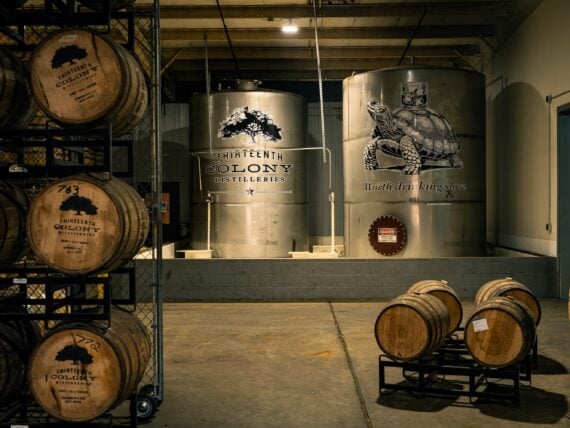 A distillery interior