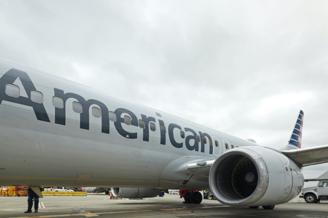 An American Airlines plane