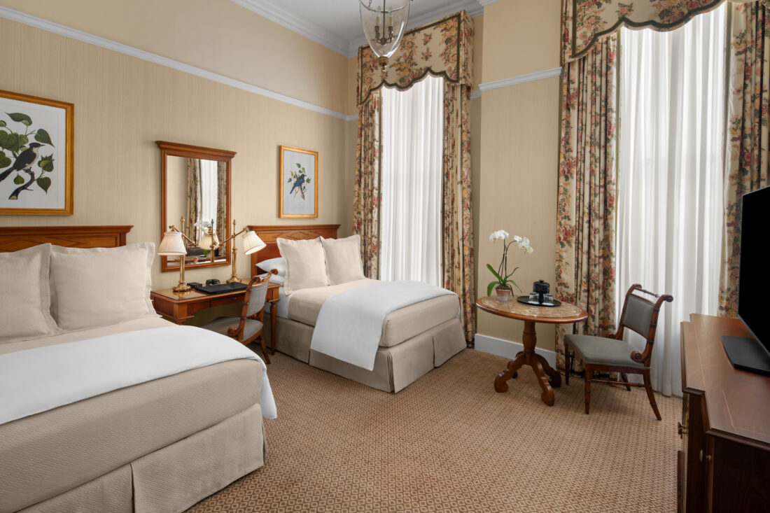 A hotel guest room