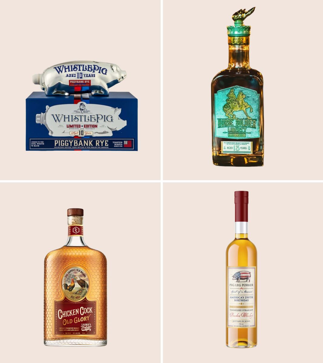Four bottles of bourbon