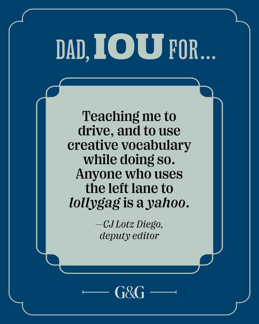 illustration of a blue thank you card with text