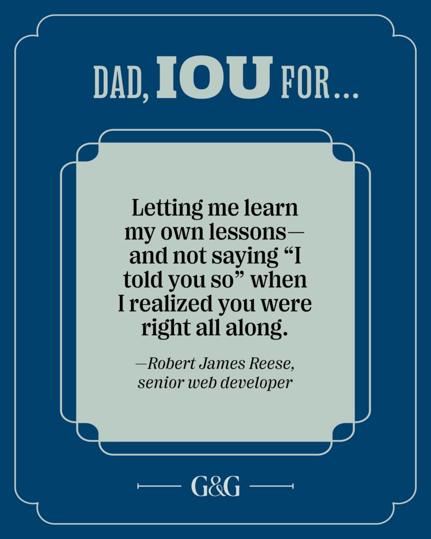 illustration of a blue thank you card with text