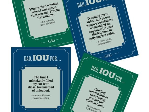 collage of father's day card illustrations