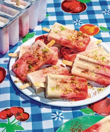 Ice pops on a plate