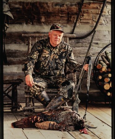 A man with a turkey