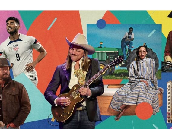 A collage of Southern culture icons