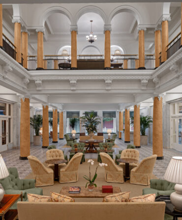 A hotel lobby