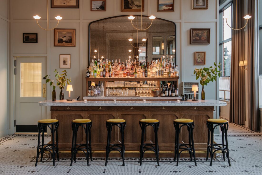A bar in a hotel