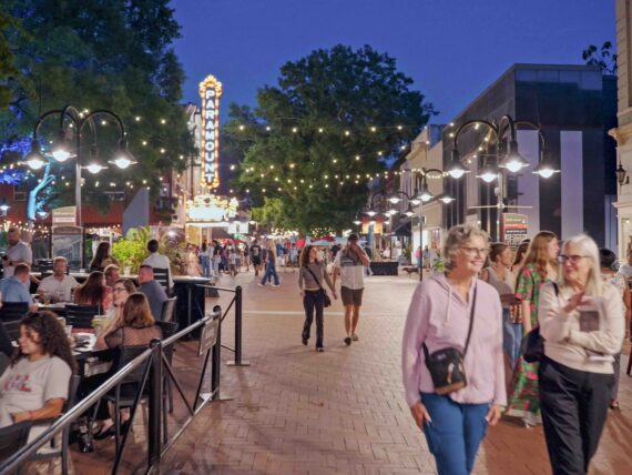 An outdoor mall