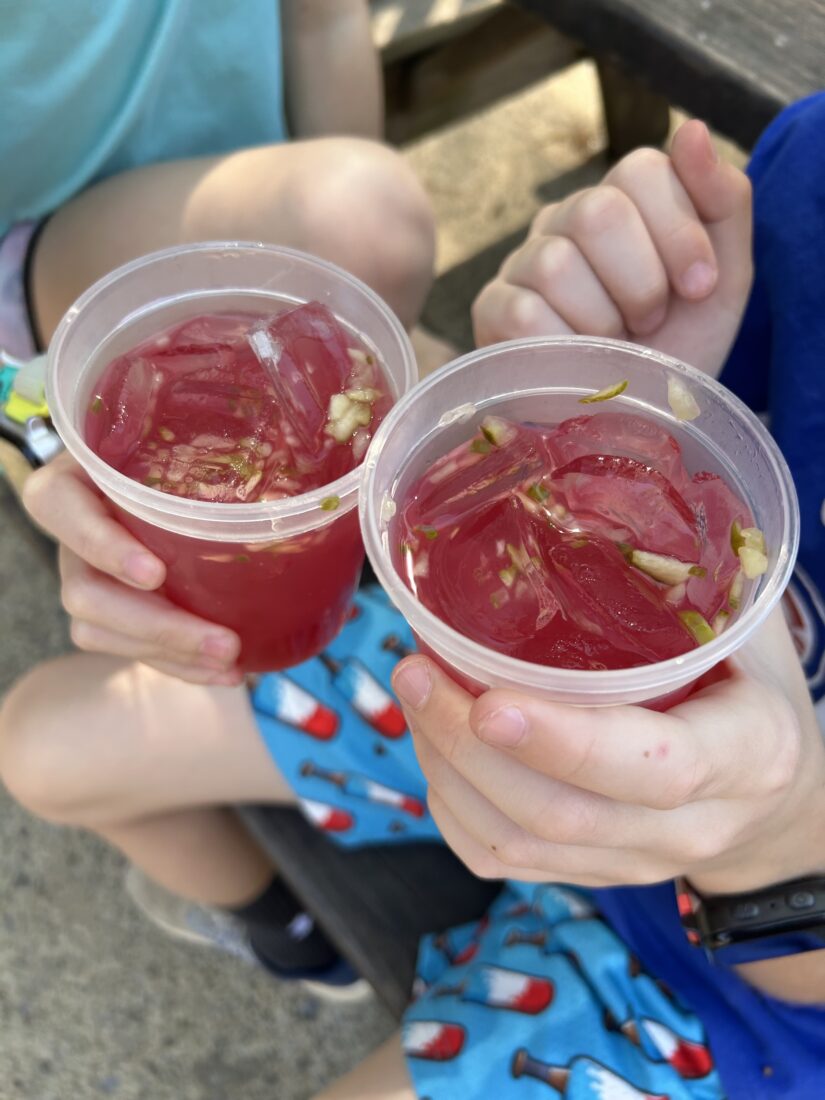 Pink lemonade with pickles