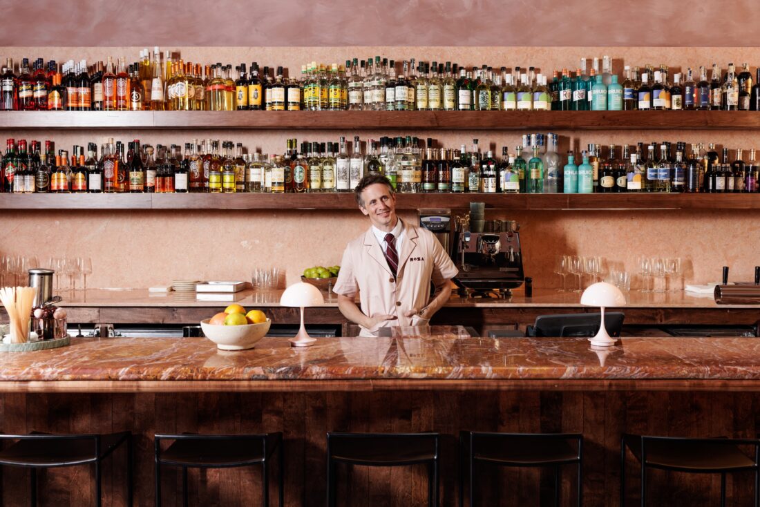 A man in a bar