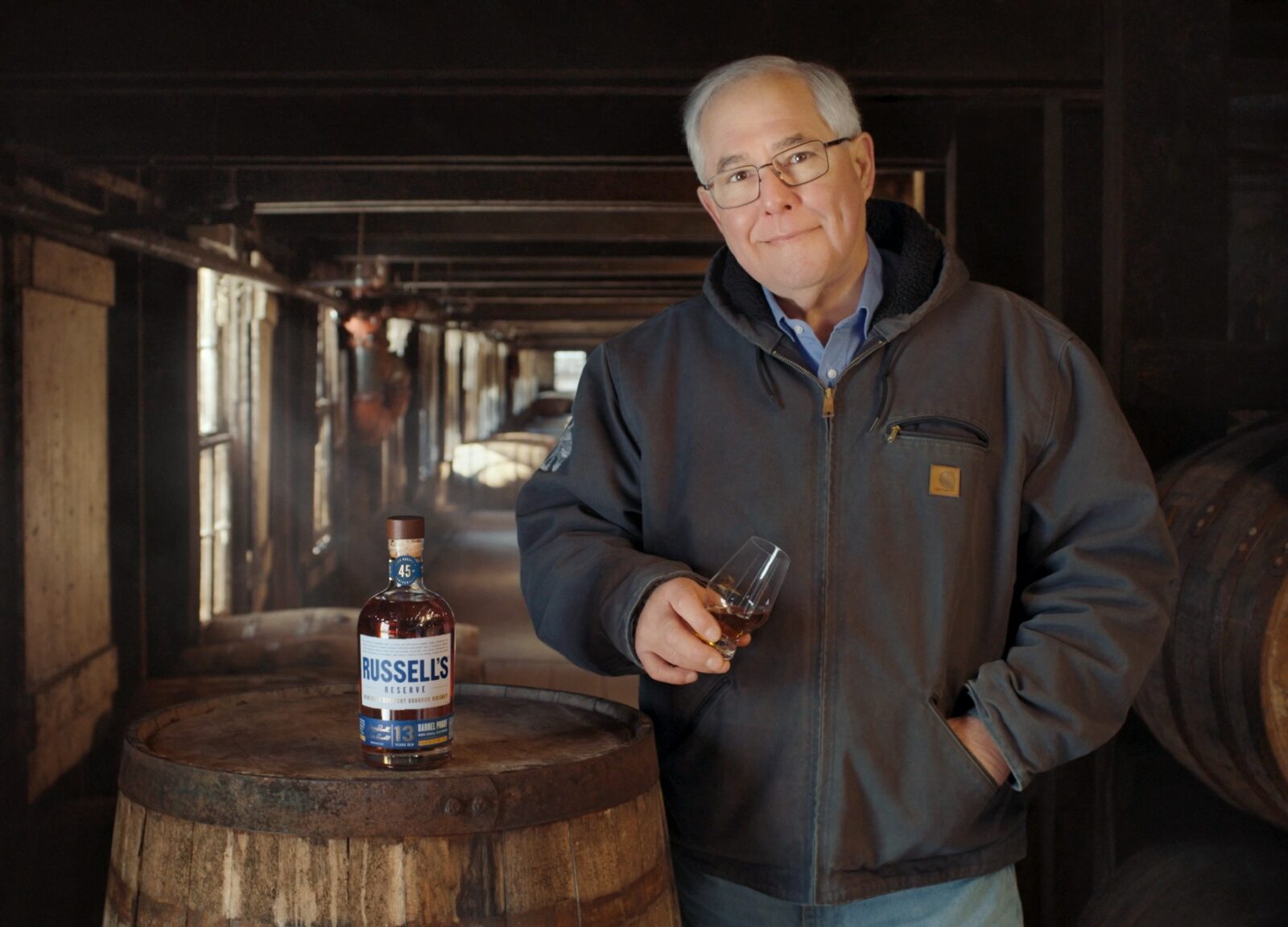 A man in a rickhouse