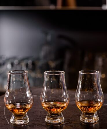 A bourbon flight