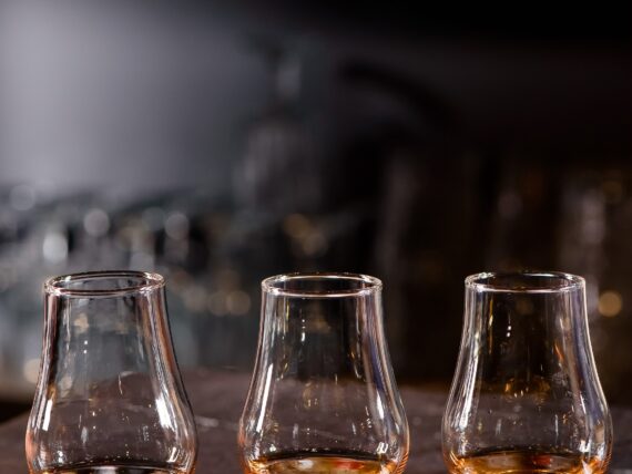 A bourbon flight