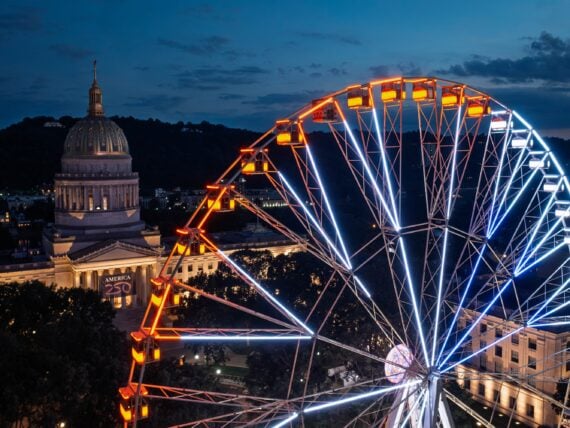A ferris wheel