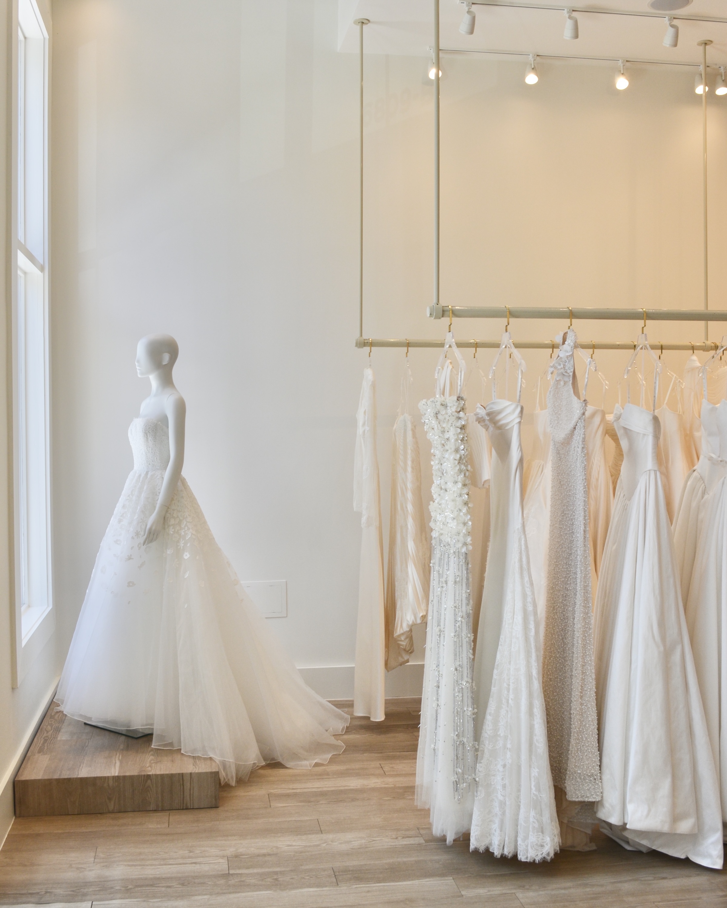 wedding dress display
