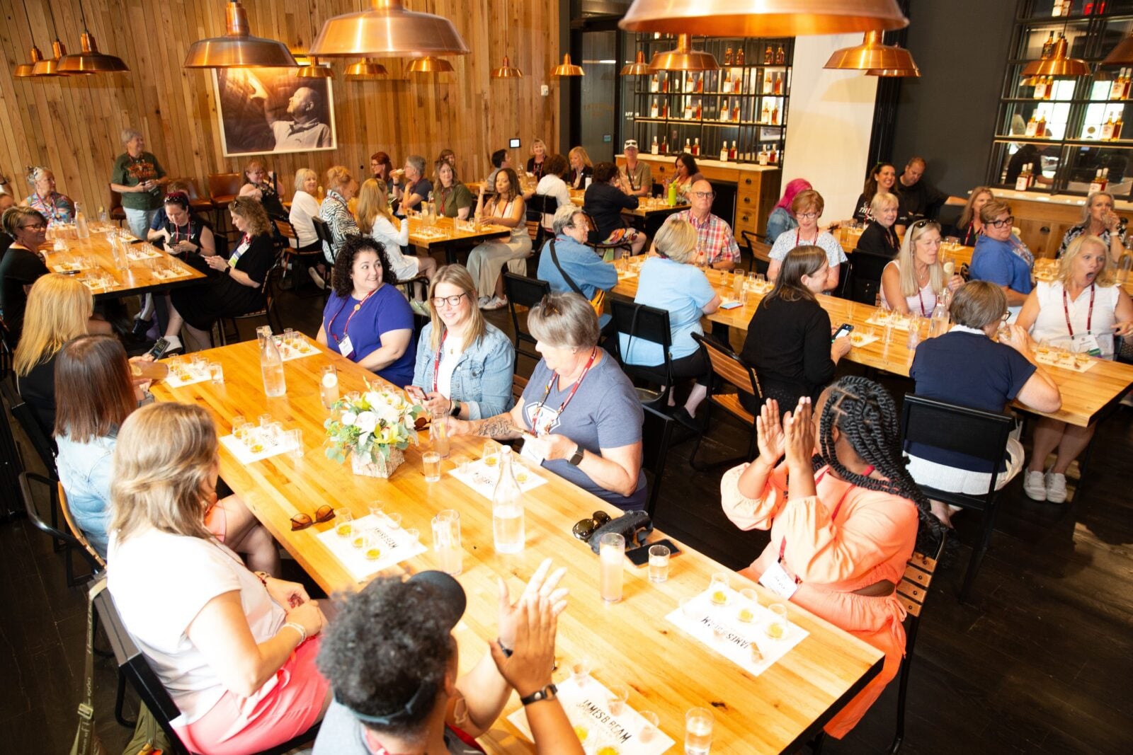 Women gather for a bourbon event