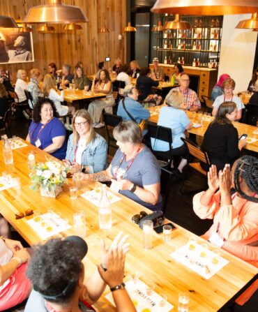 Women gather for a bourbon event