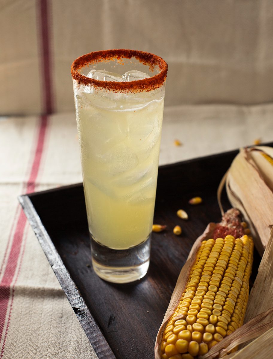 corn liquor in a glass