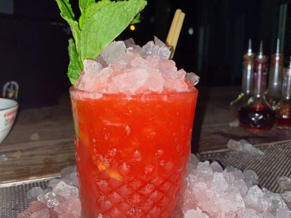 A bourbon cocktail