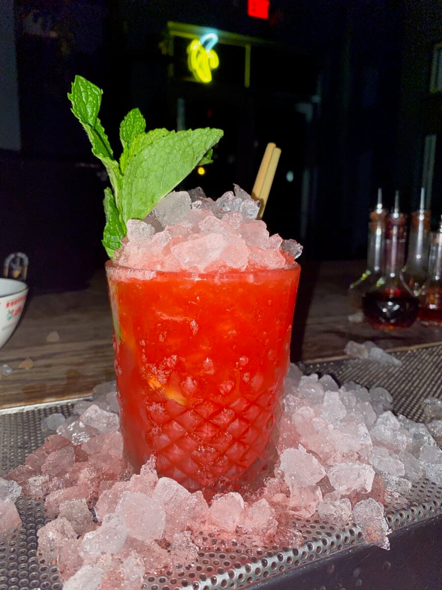 A bourbon cocktail
