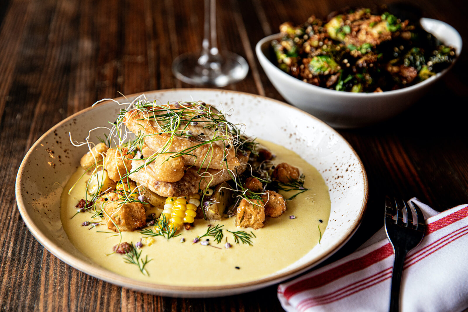 fish chowder on a plate