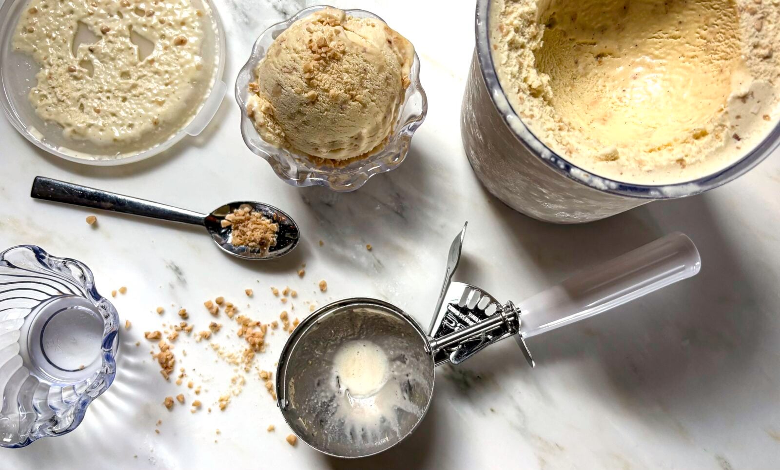 A tub of ice cream