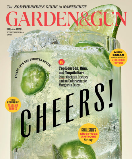 A magazine cover with a cocktail