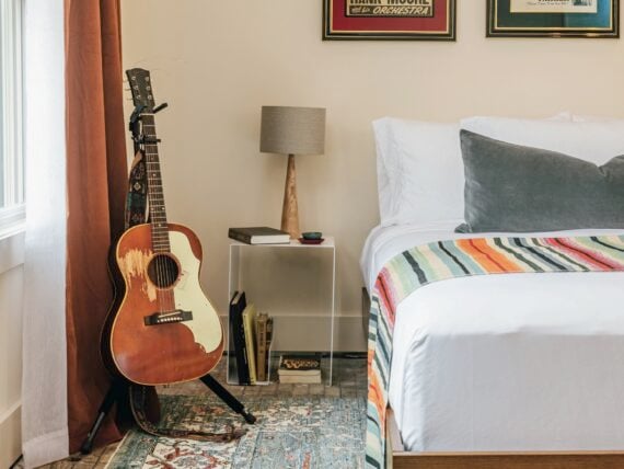 A hotel guest room