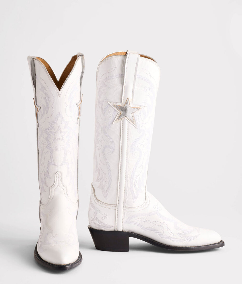 white cowboys boots