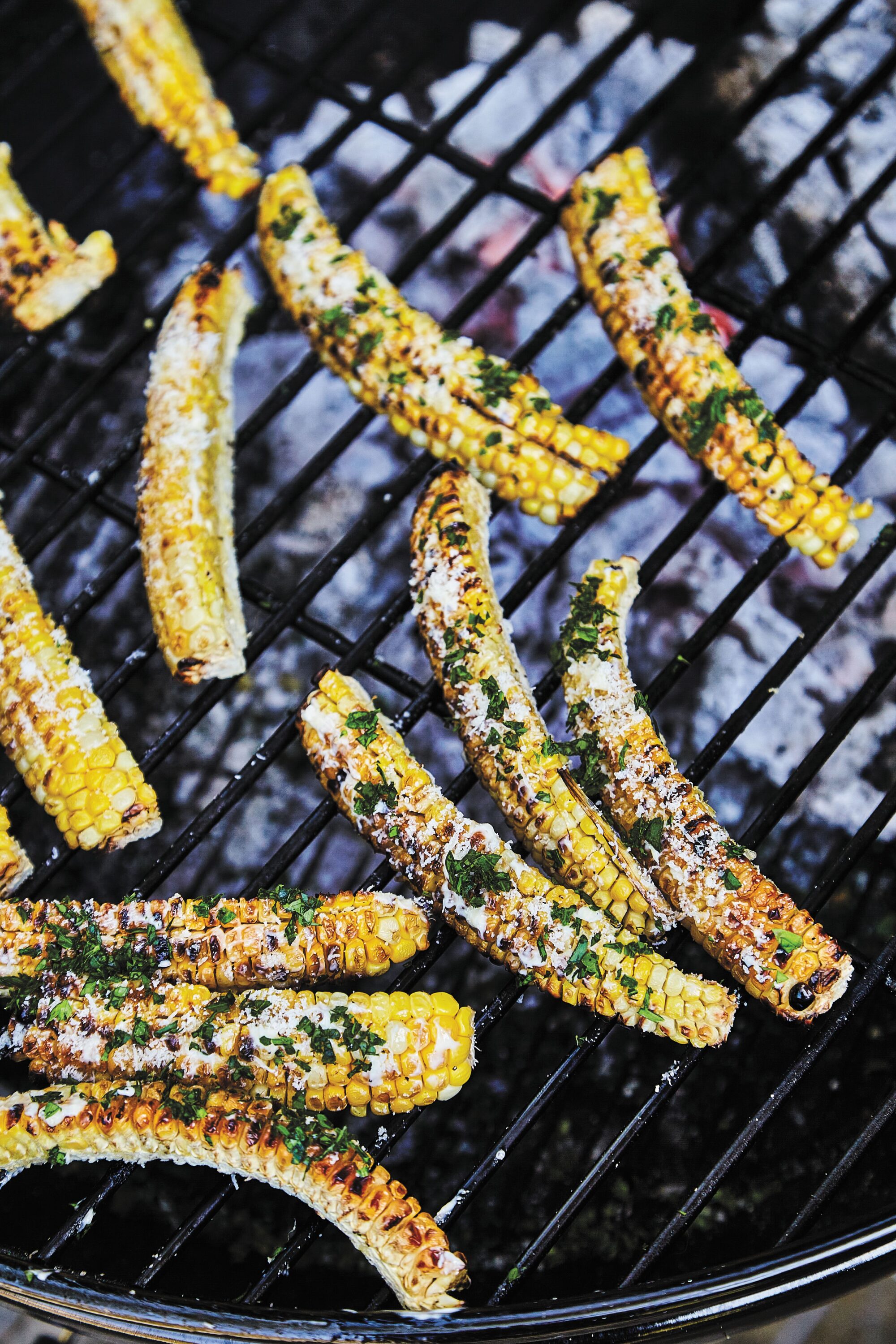 corn ribs on a grill