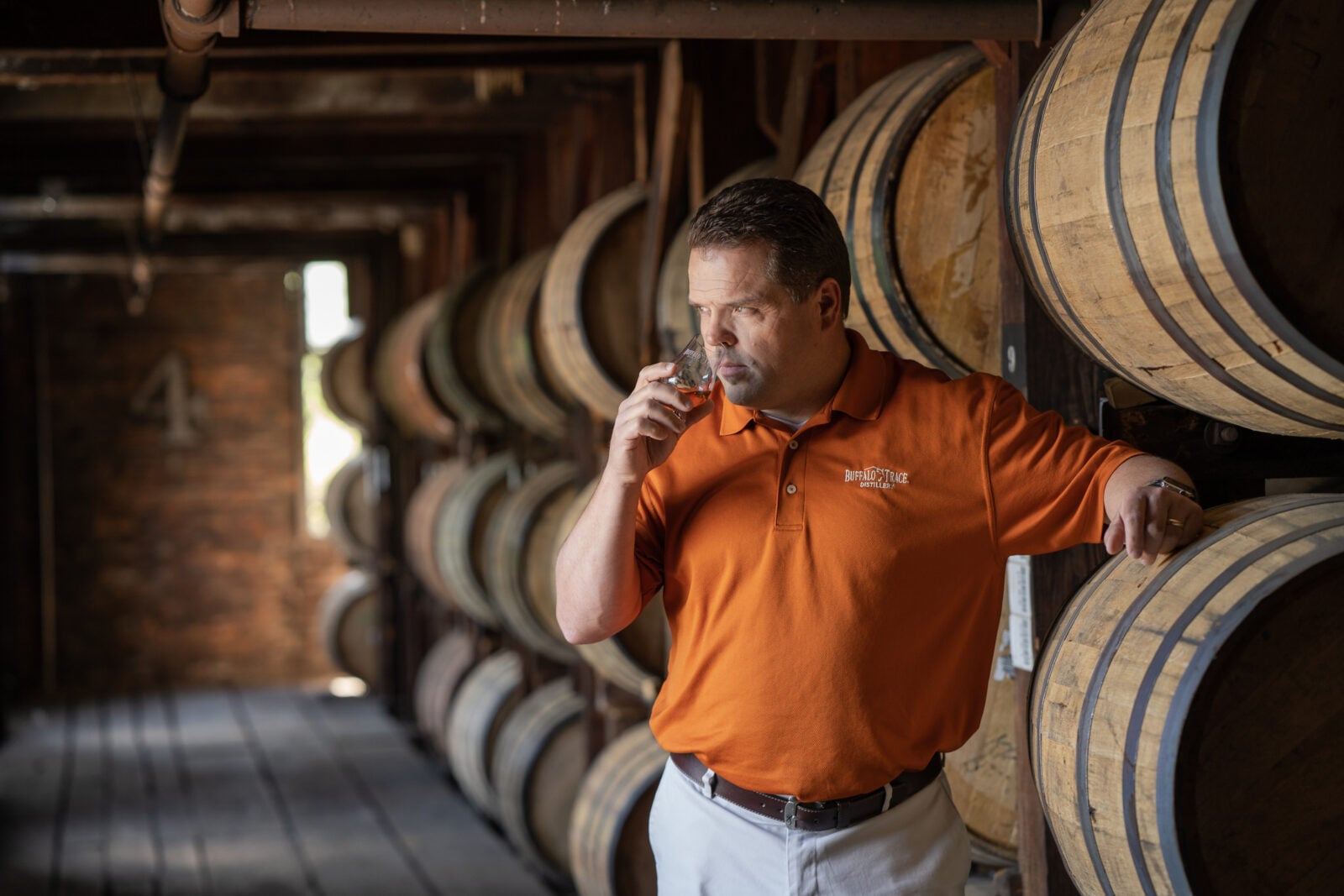 A man in a distillery