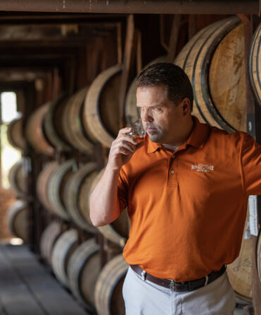 A man in a distillery