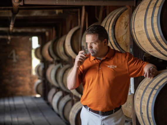 A man in a distillery