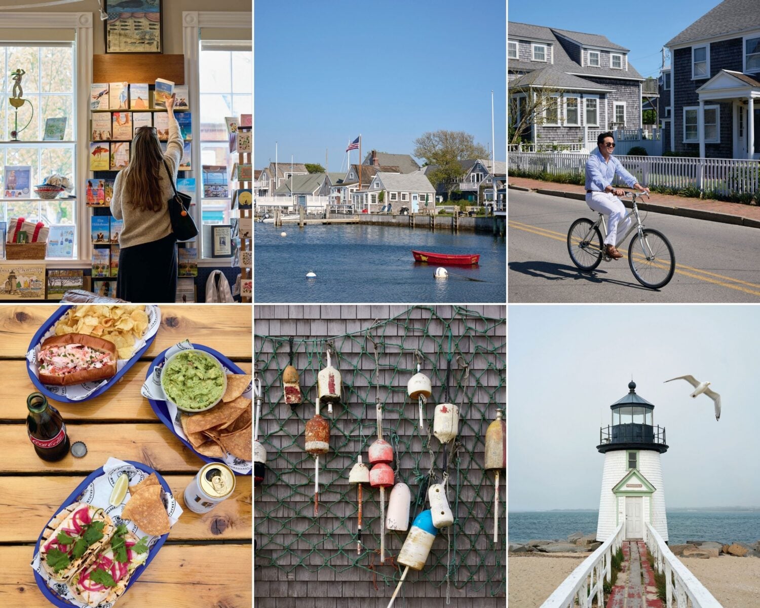 A collage of scenes from Nantucket