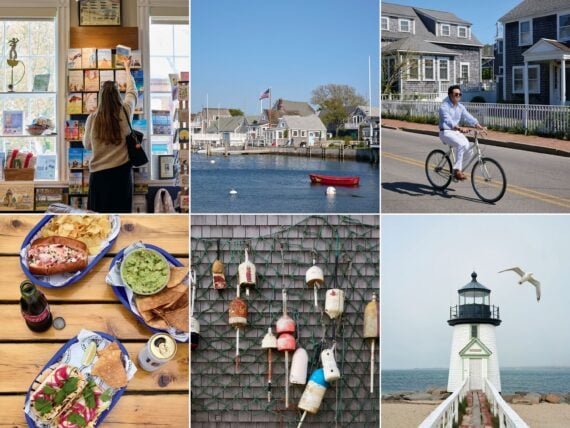 A collage of scenes from Nantucket