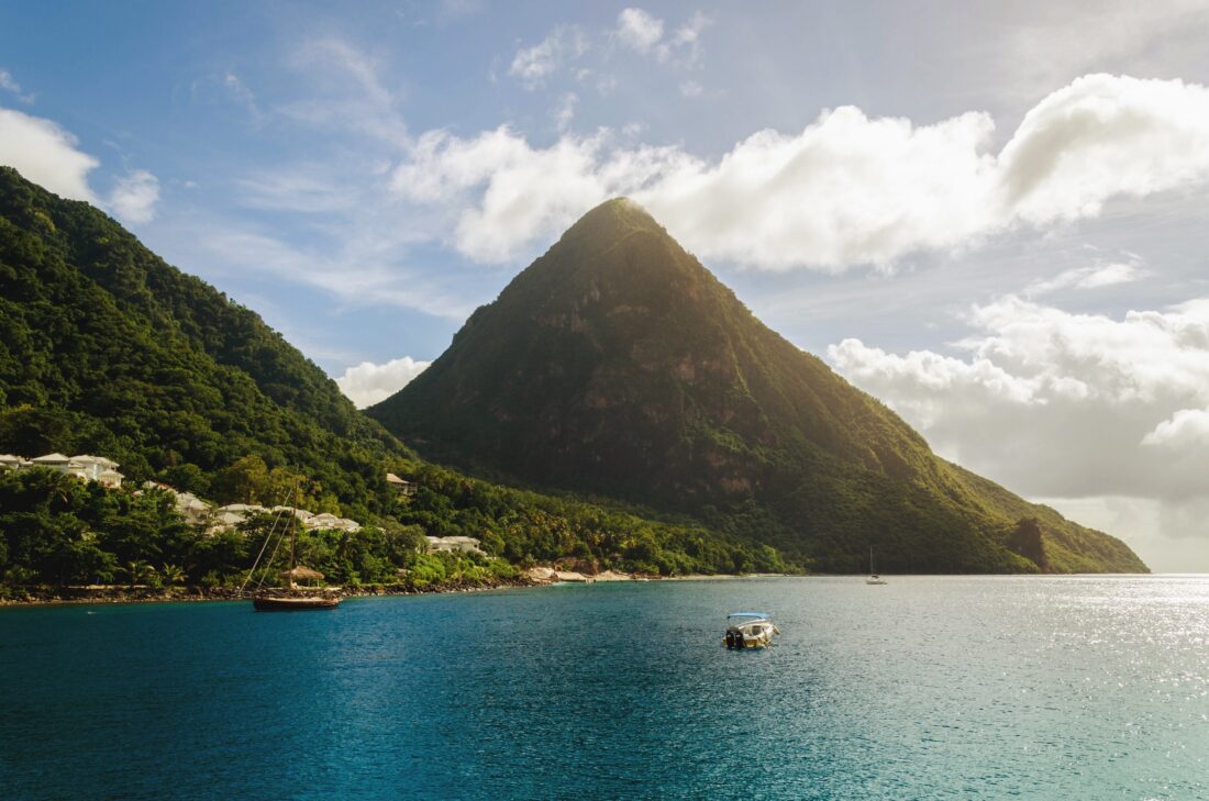 A Caribbean view of mountain islands